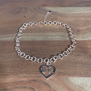 Barbie Logo Heart Pendant Necklace